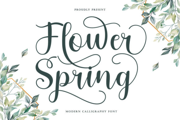 Flower Spring Font: Modern Calligraphy for Elegant Design