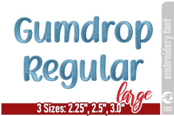 Gumdrop Playful Embroidery Font: Fresh Energy for Your Projects