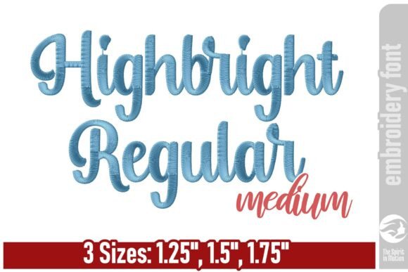 Highbright Script Embroidery Font - M: Elevating Your Stitched Projects