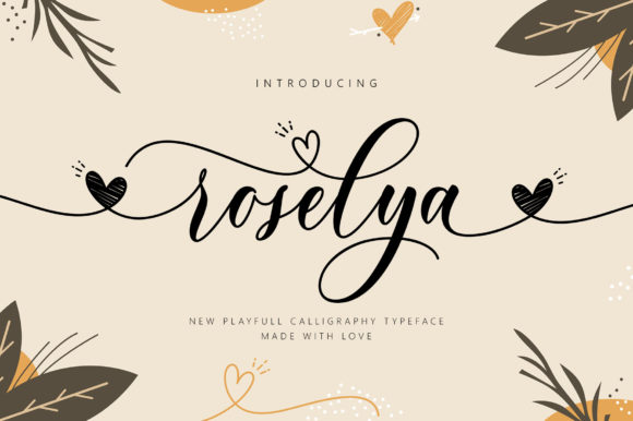 Roselya Script Font: A Sweet Calligraphy Typeface for Your Designs