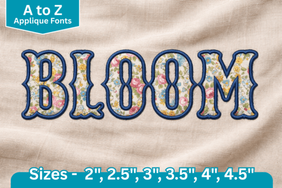 Satin Line Edge Applique Font: A Bold Handmade Touch