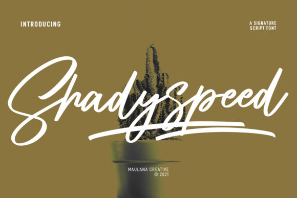 Shadyspeed Script Font: A Modern Signature for Visual Impact