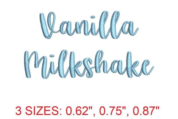 Vanilla Milkshake Embroidery Font: Sweet Stitching Style